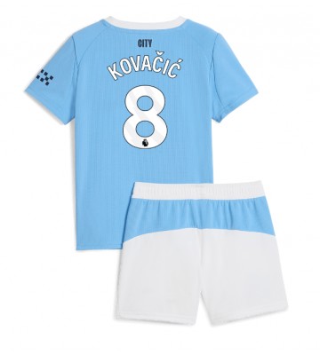 Manchester City Mateo Kovacic #8 Hjemmebanetrøje Børn 2025-26 Kortærmet (+ Korte bukser)